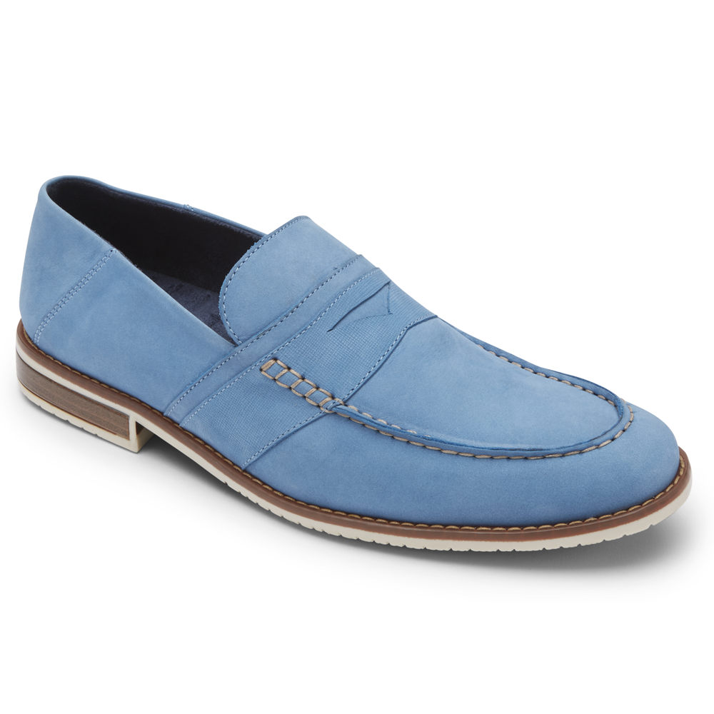 Mocassins Rockport Homem Azuis - Style Purpose 3 Penny - 30642CGPV